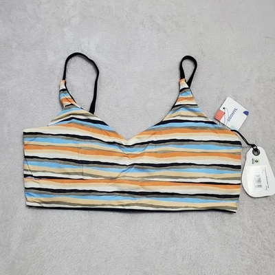 PrAna Women Willow Falls Reversible Top Size M Water Stripe Bikini Swim - Image 1 of 4