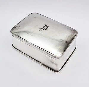 VICTORIAN SILVER PLATE ON COPPER BOX c1890 - Picture 1 of 6
