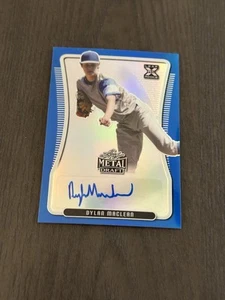 2020 Leaf Metal Draft Blue Rainbow Autographs SSP /35 #BA-DML DYLAN MACLEAN Auto - Picture 1 of 3
