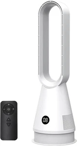 Bladeless Tower Fan Quiet Cooling 8-Speed 9H Timer Air Purifier Remote Control - Picture 1 of 12