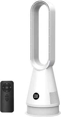 Bladeless Tower Fan Quiet Cooling 8-Speed 9H Timer Air Purifier Remote Control - Image 1 of 4