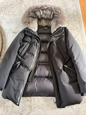 Mackage Men's Edward Parka Black/Silver, Size 40 *WEB EXCLUSIVE PRE OWNED* - Image 1 of 4