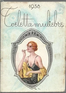 Toletta Muliebre - Calendarietto da Barbiere 1938  Profumi Tricolfilina Patrichs - Picture 1 of 4