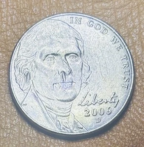 π₯ 2006 D Jefferson Nickel RARE ERROR DIE GAUGE Obverse - Picture 1 of 5