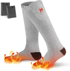 Heated Socks for Men Women, Battery Socks, Electric Grey - Picture 1 of 8