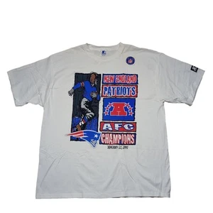 1997 Starter T-Shirt New England Patriots AFC Champions Single Stitch XL NWT - Picture 1 of 10