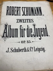 Robert Schumann secondo album spartiti musicali. 1842 - Foto 1 di 5