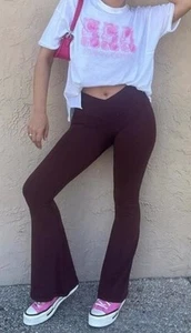 Offline by Aerie crossover Real Me Flare leggings XXS Gray Regular Length NWT - Picture 1 of 11