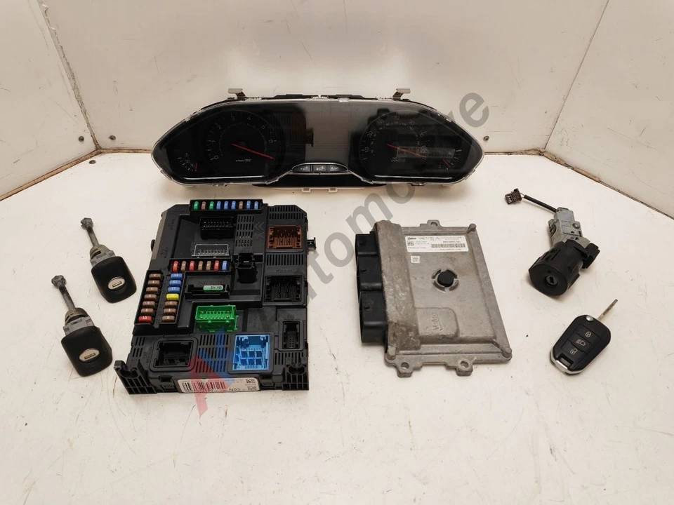 Peugeot 208 2012-2019 1.0 1.2 Petrol Engine ECU Lock Set Kit BCM and Key - Image 1 of 4