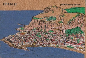 31-176) CARTOLINA SUGHERO CEFALU' PANORAMA AEREO - Bild 1 von 2