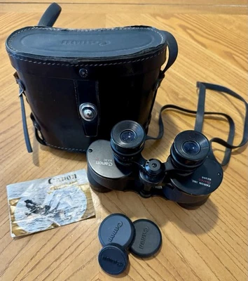 Vintage CANON COATED BINOCULARS Japan 6X30 62366 Canon ORIGINAL LEATHER CASE - Image 1 of 4