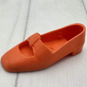 Vintage Ideal Chrissy Doll Bow Top Orange Single Shoe 1969 Left - Bild 1 von 11