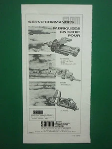 2/1968 PUB SAMM ISSY-LES-MOULINEAUX SERVO-COMMANDES BREGUET 941 STOL FRELON AD - Imagen 1 de 1