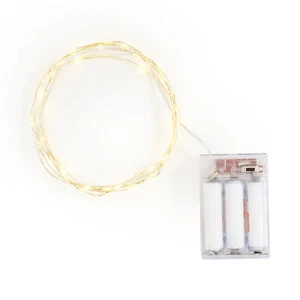 Micro-LED-Lichterkette mit Timer 6/18 Std., 40 LEDs - Gesamtlänge 200 cm - Bild 1 von 3