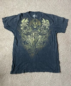 MMA Elite T-Shirt Men’s Size XL Graphic Skulls Swords Cross Y2K - Picture 1 of 3