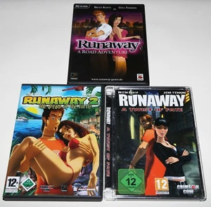 3 PC SPIELE SAMMLUNG - RUNAWAY 1 2 3 TWIST OF FATE POINT CLICK ADVENTURE SPECIAL - Bild 1 von 2