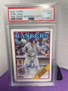 2023 Topps Series 1 JOSH JUNG RC 1988 AUTO PSA 9 MINT #88BA-JJ TEXAS RANGERS - Picture 1 of 2