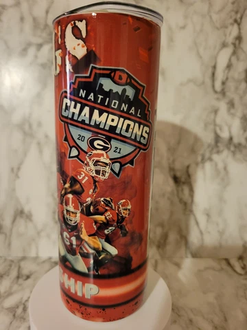 Georgia Bulldogs 2021 National Championship,  20 oz tumbler Cover