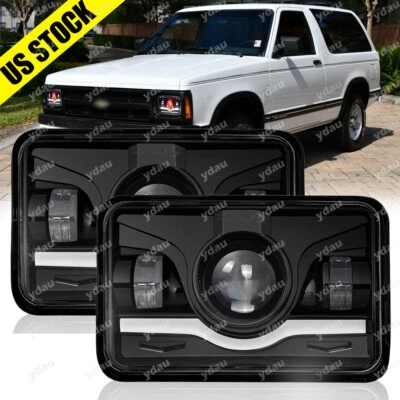 2x 4x6" Faros LED Hi-Lo Viga Sellada Halo DRL Ajuste Chevy S10 Blazer 1994-1997 Foto 1 de 4