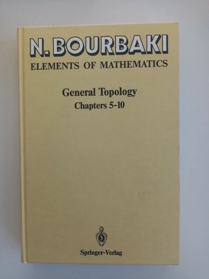 Topología General Capítulos 5-10 BOURBAKI Springer Elementos De Matemáticas 1989 - Imagen 1 de 1