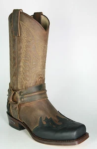 4980 Sendra Botas Motorista Strong Spr. Negro Tanga Negro Marrón - Imagen 1 de 3