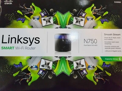 Linksys N750 EA3500 Wireless Router Dual Band Free Shipping - Image 1 of 4