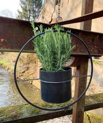 Hängetopf für Pflanzen Metall Blumentopf Hängend Blumenampel Draußen Balkon - Bild 1 von 3