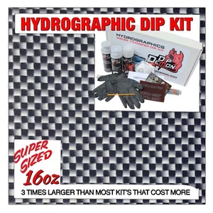 Hydrographic dip kit Dark Blue Carbon Fiber hydro dip dipping 16oz - Picture 1 of 6