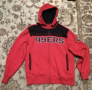 NFL Team Apparel Herren San Francisco 49ers Full Zip Hoodie Größe M - Bild 1 von 10