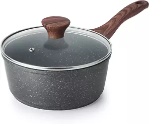 SENSARTE Nonstick Saucepan with Lid, 2.5 Quarts Medium Pot with Swiss Granite - Picture 1 of 12