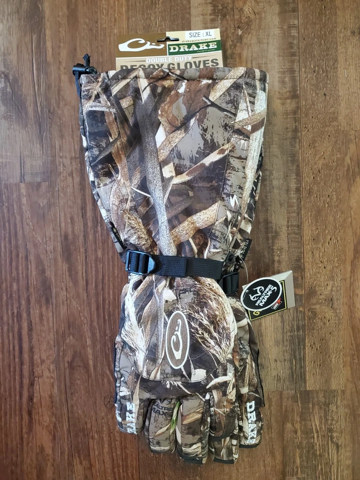 Drake Waterfowl Double Duty Decoy Gloves Goretex Xl mcalister sitka avery filson - Image 1 of 3