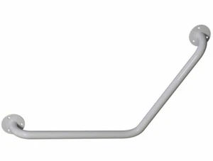 Mango de ángulo de tocón 30/30 cm para baño accesible izquierda/derecha blanco ⌀ 25 mm - Imagen 1 de 7