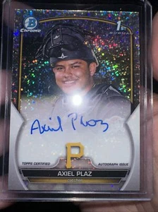 2023 Bowman Chrome Prospect 1st Speckle Refractor Auto /299 Axiel Plaz #CPA-APL - Picture 1 of 1