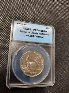 Anacs 1986-S PR68 Dcam Statue of Liberty Half Dollar Commemorative- e4273qxx - Picture 1 of 6