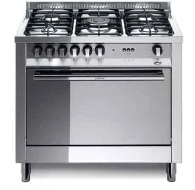 Cucina a Gas 5 Fuochi Lofra con Forno a Gas Ventilato 90x60 cm Inox MG96GV/C - Immagine 1 di 2