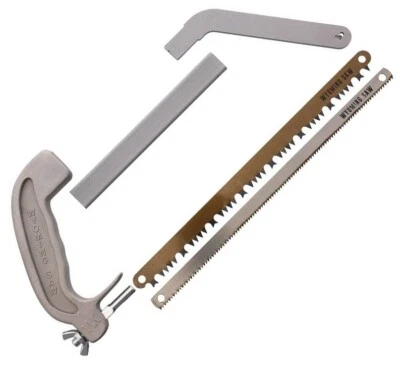 Sierra para llevar Wyoming marco de acero inoxidable con mango de aluminio fundido a presión dos hojas Foto 1 de 4