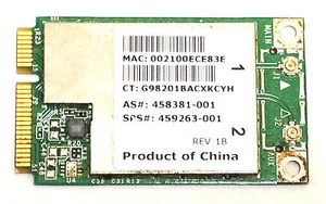 HP Broadcom BCM94312HMG BCM4312 WiFi Wireless Half Size Mini PCI-E Card 459263 - Picture 1 of 1