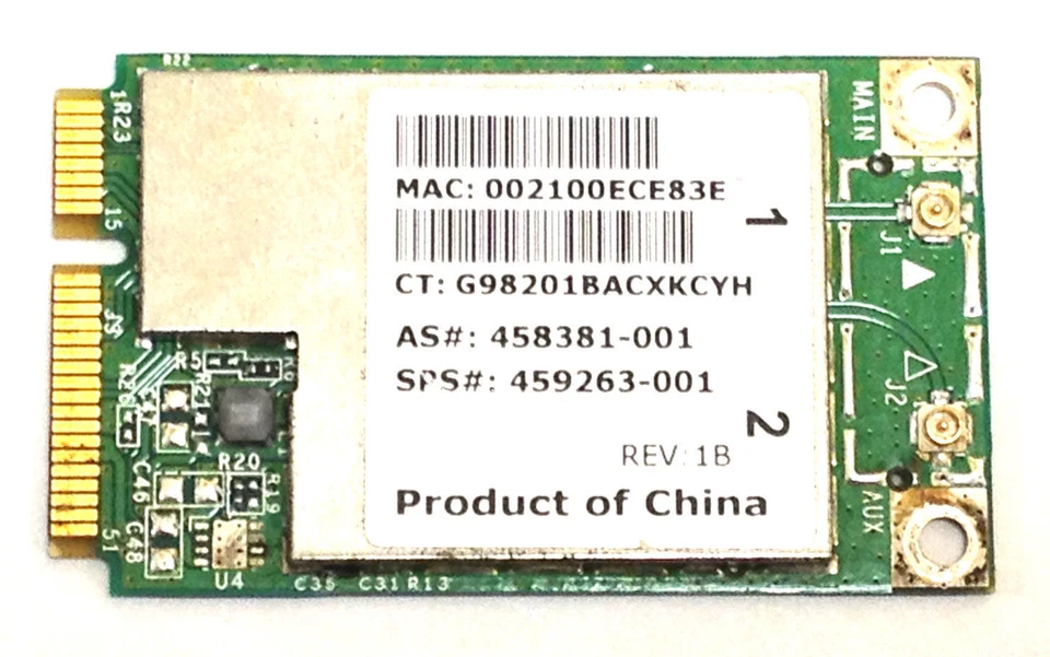 HP Broadcom BCM94312HMG BCM4312 WiFi Wireless Half Size Mini PCI-E Card 459263 - Image 1 of 1