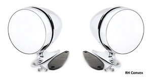 LH & RH Chrome Bullet Style Long Base Mirrors For 1965-1970 Ford Fairlane - Picture 1 of 3