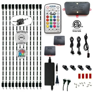 W3 Series - 12x24" IR Remote LED Multicolor RGB Accent Lighting Kit, Music Mo... - Picture 1 of 1