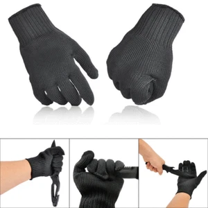 US Safety Cut Proof Stab Resistant Butcher Gloves Kitchen Level 5 Protection Hot - Picture 1 of 10