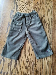 One pair of hunter green corduroy pants for toddlers by Kingkow. Size 18 mos. - Picture 1 of 2