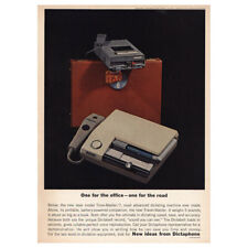 1963 Dictaphone: One For the Office One For the Road Vintage Print Ad