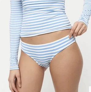 J.Crew Surf Hipster Bikinihose in Streifen, LARGE, blau, neu mit Etikett - Bild 1 von 8
