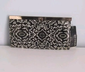 George Womens Patterned Wallet BEAUTIFUL WALLET Cotton w/ clear coating 7.5"x4" - Picture 1 of 8