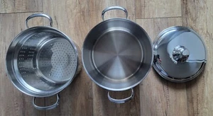 großer Pastatopf Dampfgartopf Spargeltopf Edelstahl 7 Liter O 22 cm SCHULTE-UFER - Bild 1 von 7