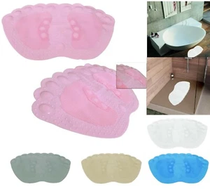 Tappeto Tappetino FORMA PIEDI In Pvc Antiscivolo Per Vasca Da Bagno Doccia - Foto 1 di 6