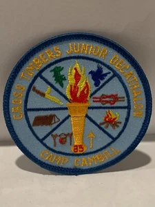 Girl Scout 3" Round Patch - Cross Timbers Junior Decathlon 1985 - Picture 1 of 1