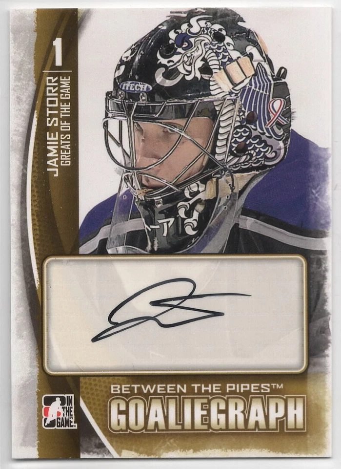 2013-14 ITG Between the Pipes Jamie Storr #A-JS Greats of the Game Auto - Image 1 of 1