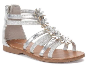 Jumping Beans Toddler Girls Jubilee Gladiator Silver Sandals  Size: 5 & 6 $34.99 - Picture 1 of 4